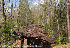 Pemigewasset Wilderness - Black Brook Trestle (Trestle 16) along the old East Branch & Lincoln Railroad in Lincoln, New Hampshire USA just pass the old Camp 16 location. This was a logging railroad which operated from 1893 - 1948.