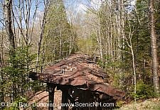 Pemigewasset Wilderness - Black Brook Trestle (Trestle 16) along the old East Branch & Lincoln Railroad in Lincoln, New Hampshire USA just pass the old Camp 16 location. This was a logging railroad which operated from 1893 - 1948.