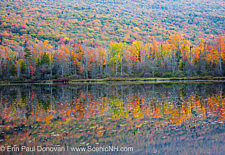 Elbow Pond during the autumn months in Woodstock, New Hampshire