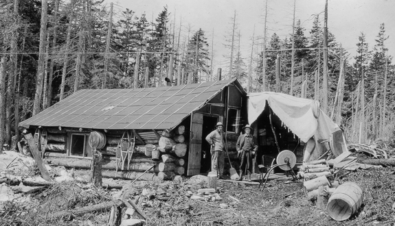In 1911-1912, the United States Geological Survey built a number of stream gauging stations in the White Mountains to determine the effects of deforestation on stream flow. Courtesy National Archives & Records Administration.