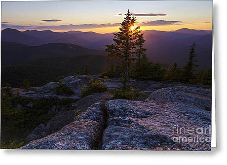White Mountains, New Hampshire Sunset Greeting Card