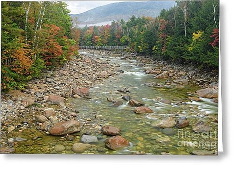 Lincoln Woods Trail Bridge - Autumn Season