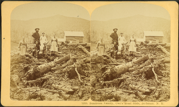The Miriam and Ira D. Wallach Division of Art, Prints and Photographs: Photography Collection, The New York Public Library. (1885). Bourdeau Family, Owl's Head Slide, Jefferson, N.H.