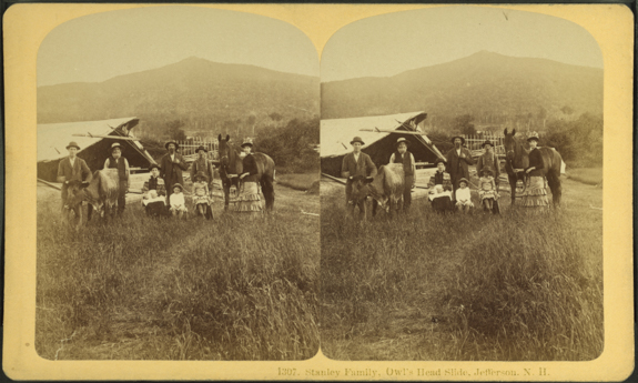 The Miriam and Ira D. Wallach Division of Art, Prints and Photographs: Photography Collection, The New York Public Library. (1885). Stanley Family, Owl's Head Slide, Jefferson, N.H.